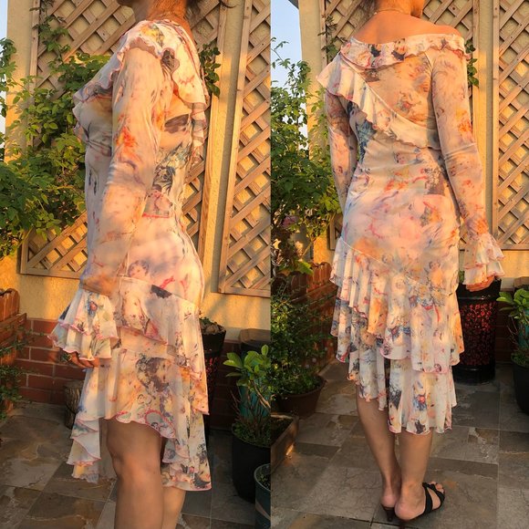 Jean Paul Gaultier Maille pink ruffle dress - Picture 14 of 14